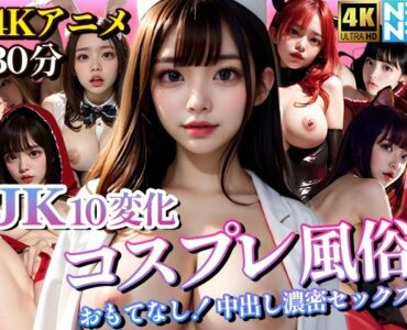 【4K超画質アニメ】JK10変化コスプレ風俗 おもてなし！中出し濃密セックス
