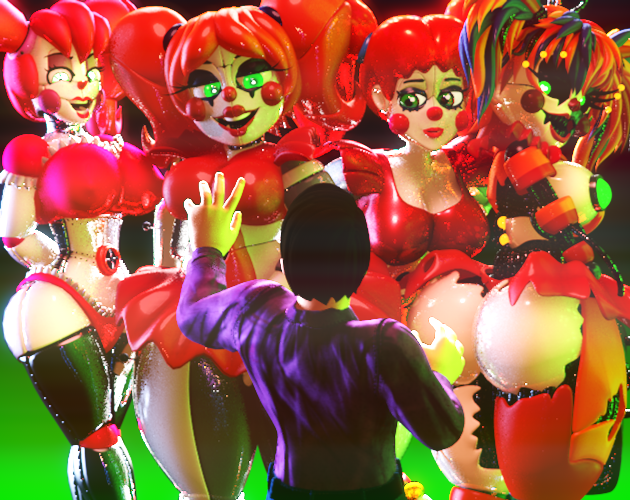 FNAF 4 GIRLS BABY 1 MAN