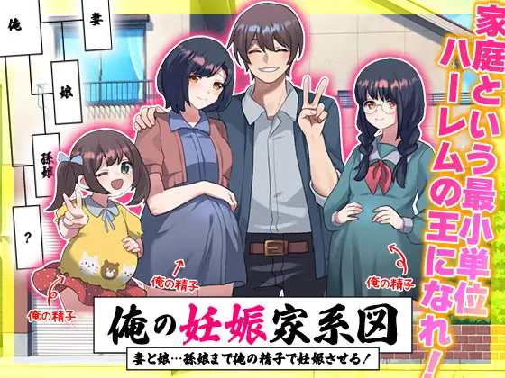 [RJ01486335] 俺の妊娠家系図 妻と娘…孫娘まで俺の精子で妊娠させる！